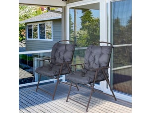Lot de 2 coussins gris pour chaises à dossier bas, en mousse épaisse, pour votre confort au quotidien