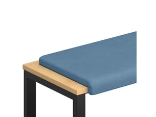 Coussin de banc, coussin d'assise, coussin de canapé velours côtelé bleu profondeur 35 cm cf53859