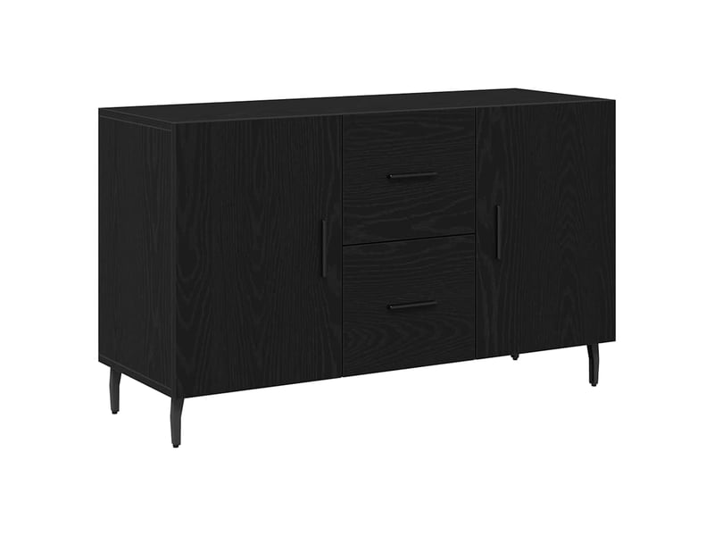  Buffet - bahut - meuble de rangement chêne noir 100 x 36 x 60 cm bois d'ingénierie  - Conforama A