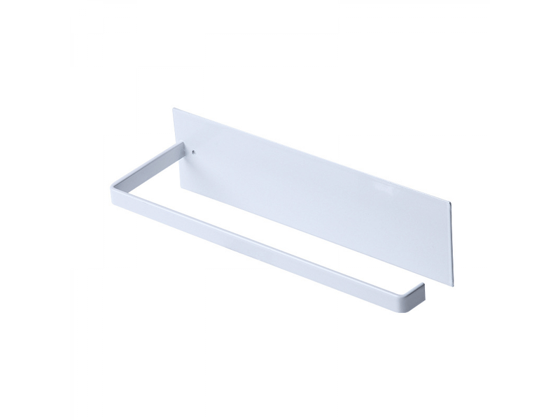 Porte-serviettes mural en métal, porte-serviettes auto-adhésif, 22 cm, non poreux (blanc) - Conforama A