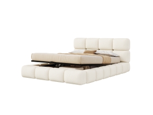 Lit coffre 160x200 cm <strong></strong>  <strong></strong> coloris beige