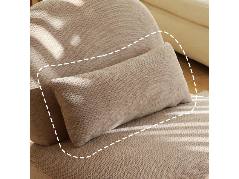  Fauteuil de lecture sans accoudoirs en tissu, pieds en bois massif  - Conforama D