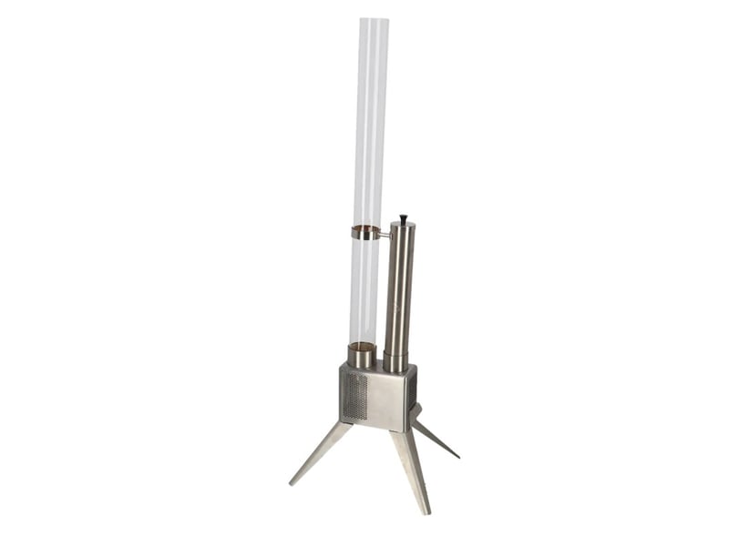 Chauffe terrasse aux pellets argent - métal - 45,5 x 33,9 x h 135,2 cm  - Conforama B