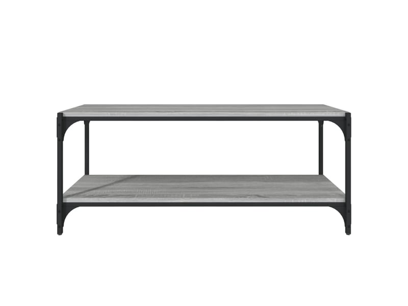  Meuble tv - banc tv - meuble de rangement sonoma gris 100x33x41 cm bois d'ingénierie et acier  - Conforama D