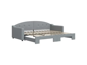 Lit simple 90x200 cm    coloris gris