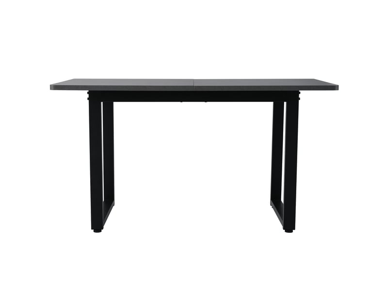  Table à manger rectangulaire 140 x 70 cm en panneau de particules et métal noir  - Conforama D