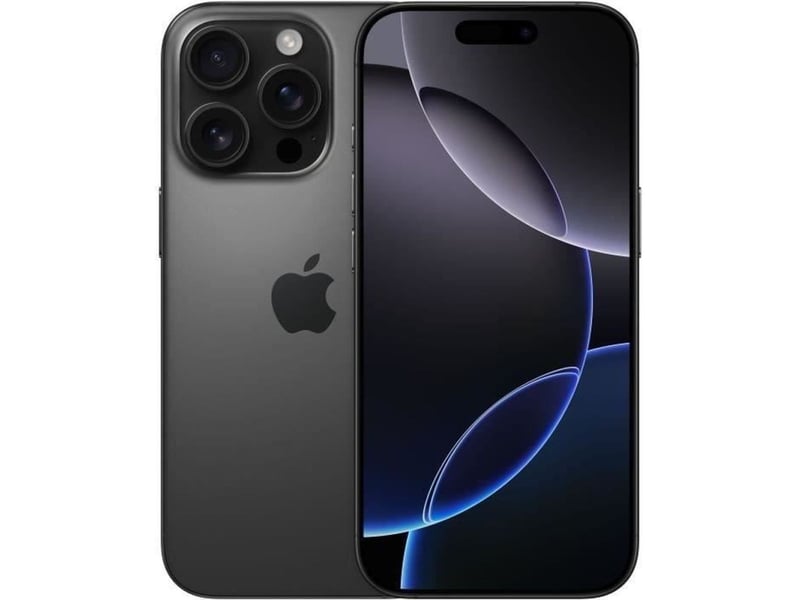  Smartphone reconditionné grade a 256gb black titanium iphone 16 pro 2024 double sim 5g grand ecran 3 cameras  - Conforama A
