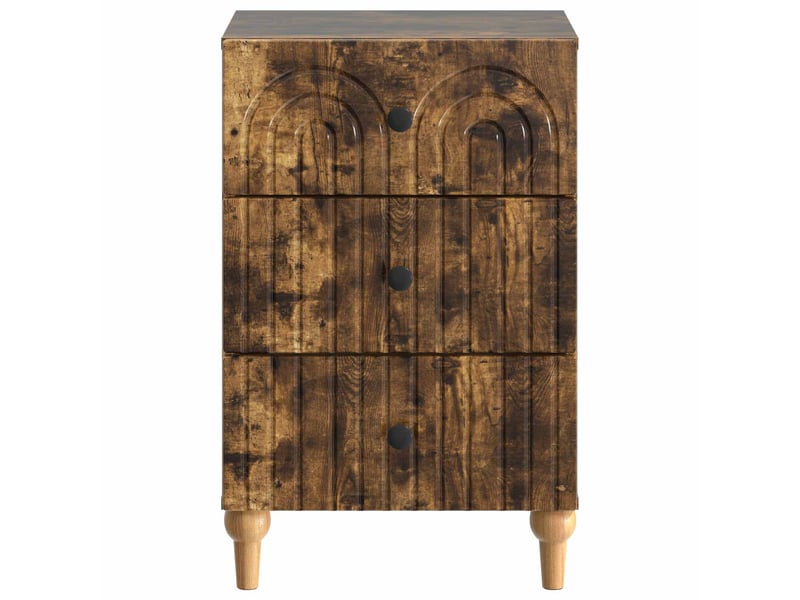 Table de chevet - cabinet de chevet - table de nuit chêne fumé 43 x 41 x 66,5 cm - Conforama D