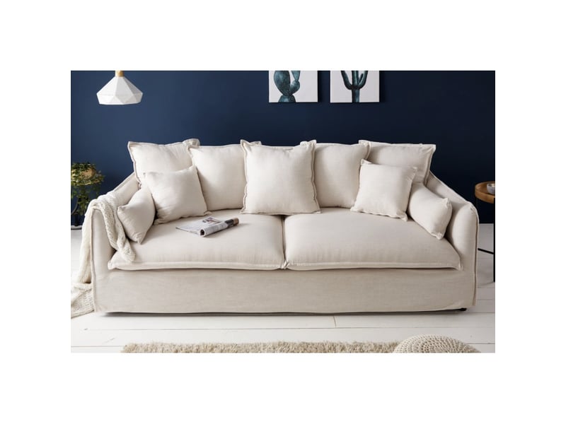 Canapé d'angle kalia – blanc – 4 places – angle réversible – contemporain - Conforama D