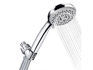 Pommeau de douche flexible, pomme de douche anticalcaire à main, 5 modes d'économie d'eau haute pression, abs + acier inoxydable, salle de bain