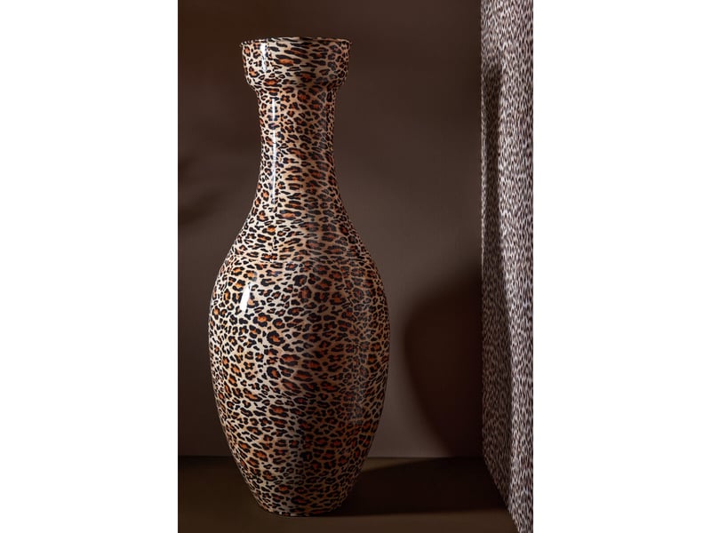  Vase léopard en métal jonna 100cm caramel  - Conforama B
