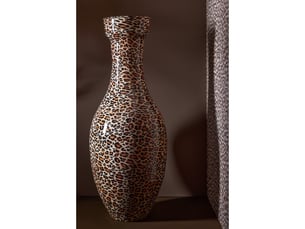 Vase léopard en métal jonna 100cm caramel