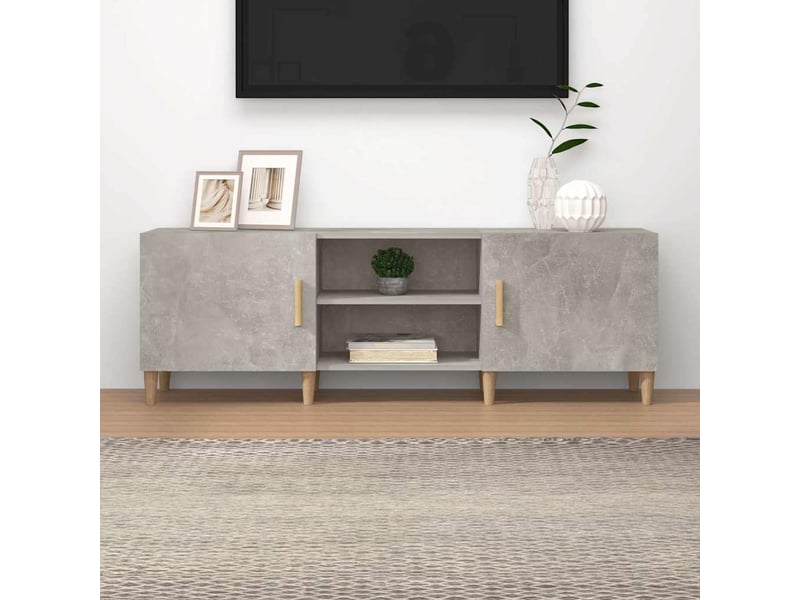  Meuble tv - banc tv - meuble de rangement gris béton 150x30x50 cm bois d'ingénierie  - Conforama B