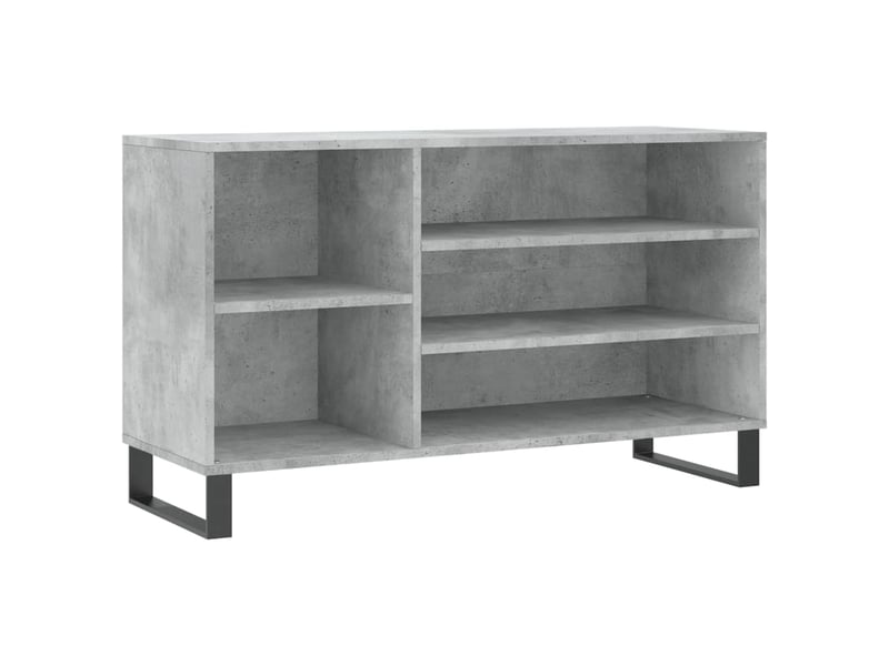  Meuble à chaussure, armoire à chaussures gris béton 102x36x60 cm bois d'ingénierie shl2630  - Conforama A