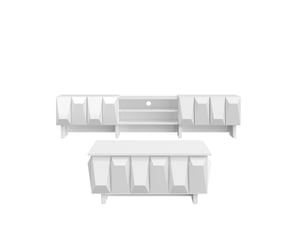 Meuble tv coloris blanc 180 cm EVRYAE   