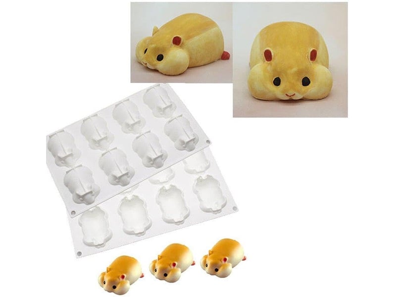 Moule à gâteau en silicone hamster 3d, moules à fondant en silicone, à chocolat, à savon, outils faits à main pour cuisson, accessoire de cuisine NO Commercial reference - Conforama C