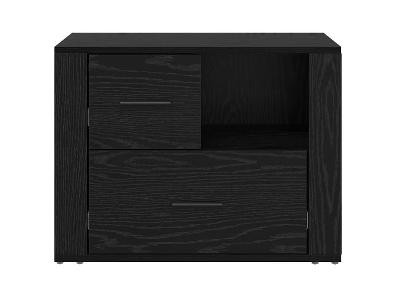 Table de chevet - cabinet de chevet - table de nuit chêne noir 35 x 60 x 50 cm bois d'ingénierie - Conforama E