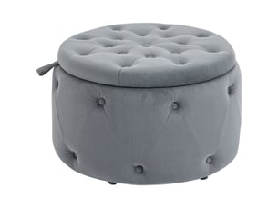 Pouf / repose pied <strong></strong> <strong></strong> gris