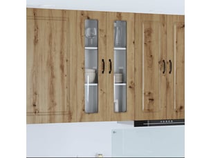 Meuble mural de cuisine | armoire de cuisine chêne artisanal shl7121