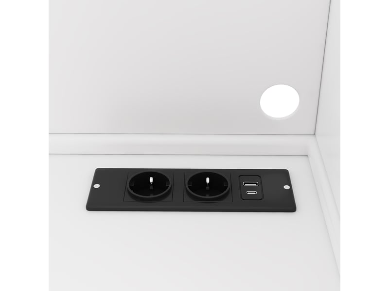 Buffet haut de salle à manger 135x40x185cm avec rangements multiniveaux, prise électrique, ports usb-ausb-c et bande led multicolore, blanc evarich - Conforama D