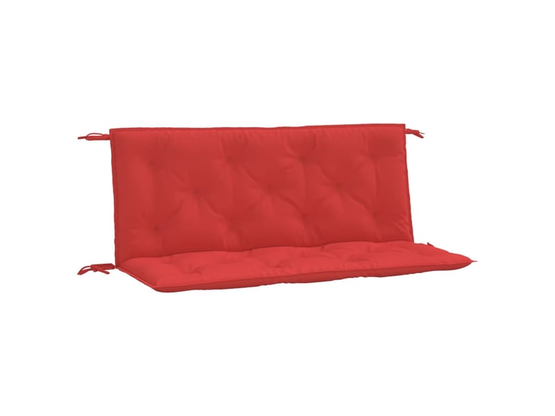  Lot de 2 coussins de banc jardin, coussins d'assise rouge 120x50x7 cm tissu oxford cf58736  - Conforama A