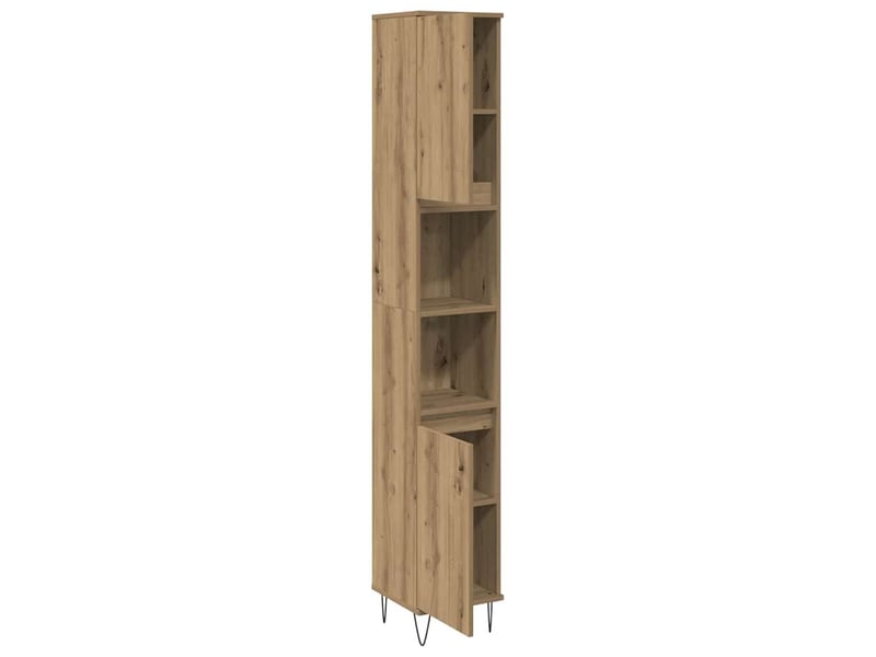  Armoire de salle de bain, cabinet de salle de bain chêne artisanal 30x30x190 cm cf65063  - Conforama D