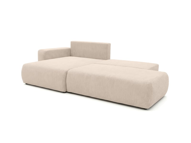  Alya - canapé d'angle max fixe et convertible 5 places en velours côtelé  - Conforama D