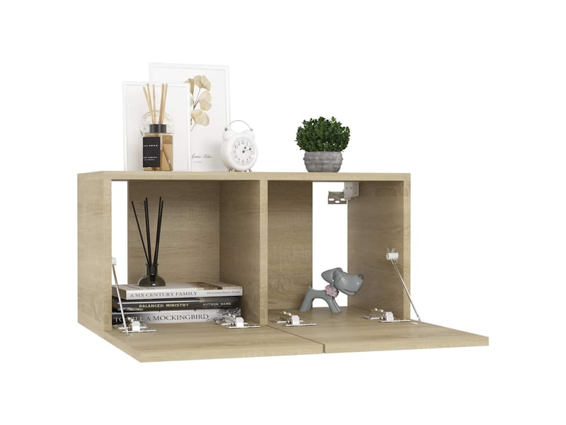  Ensemble de meubles tv 7 pcs chêne sonoma bois d'ingénierie shl67772  - Conforama D