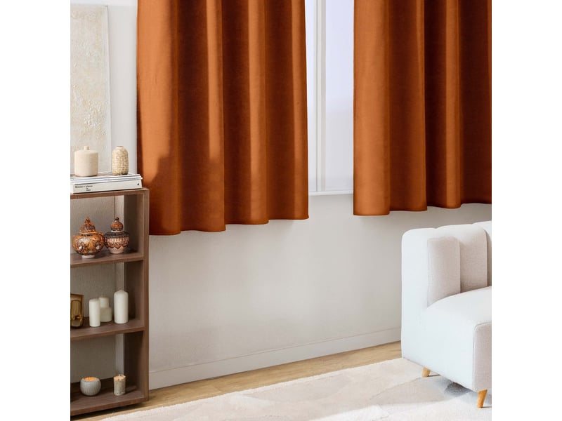  Rideau tamisant à œillets en velours chenille 140x180 cm  - Conforama B