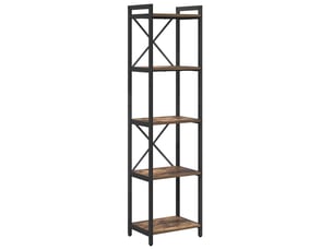 Étagère de rangement 40 x 30 x 155 cm bois d'ingénierie chêne fumé