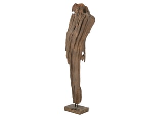 Sculpture déco abstraite en bois mira 183cm marron