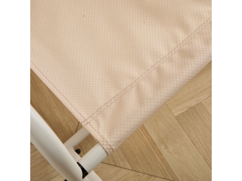  Fauteuil à bascule extérieur,75x116x82 cm,avec coussin épais,acier,beige  - Conforama E