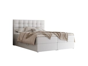 Lit coffre 180x200 cm <strong>IDOHOME</strong>  <strong>GRAND</strong> coloris blanc