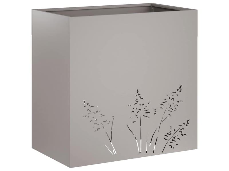  Jardinière - cache-pot de jardin 2 pcs rouillé 50 x 30 x 49 cm acier patiné  - Conforama D
