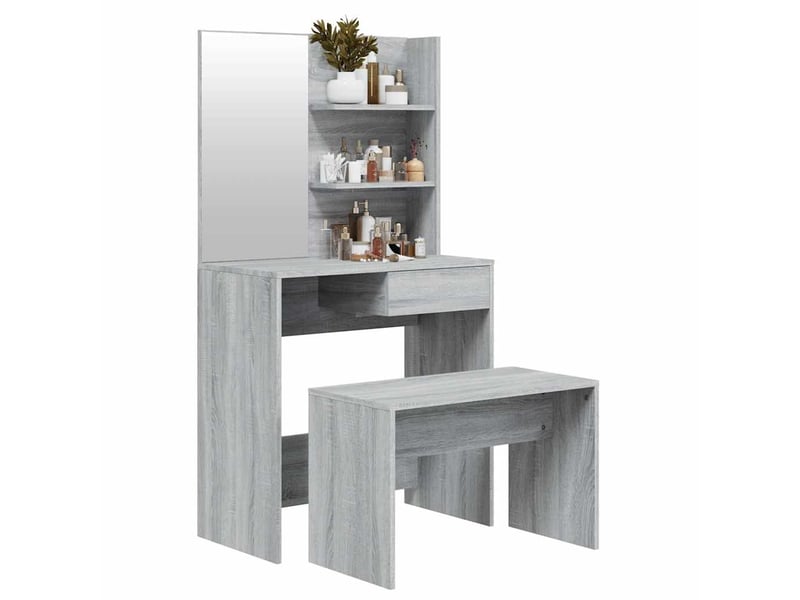  Ensemble de coiffeuse sonoma gris 74,5x40x141 cm  - Conforama C