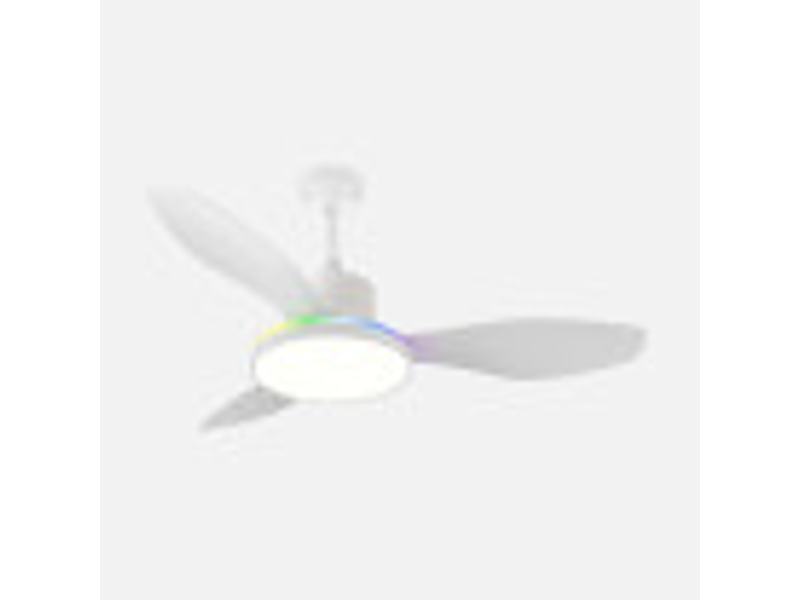  Ventilateur de plafond fabrilamp mandala dc blanc 3 pales 120 cm 6 vitesses led 48 w télécommande 246091301 - Conforama B