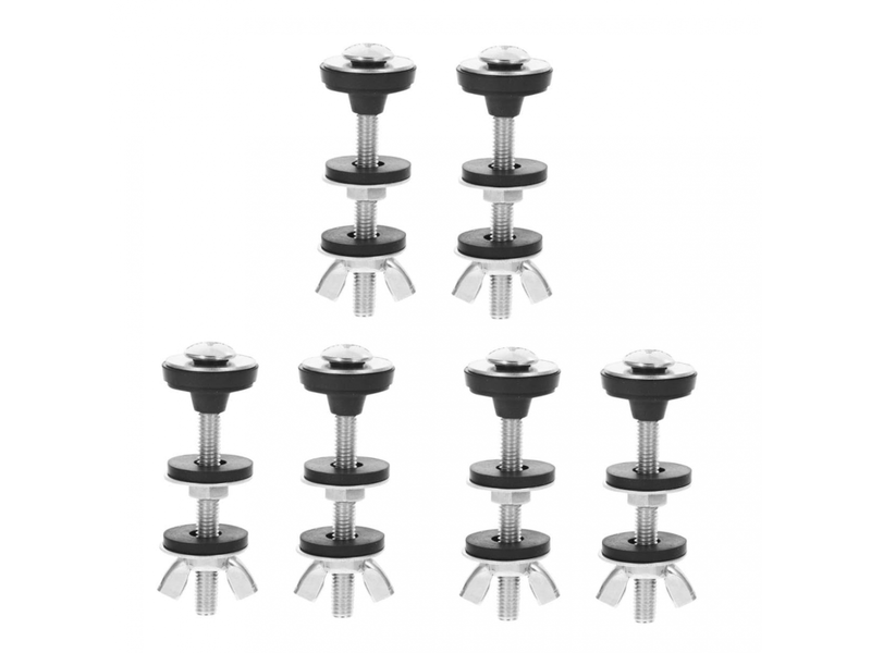  3 paires de boulons pour réservoir de toilette, fixations de salle de bain, accessoires pour siège de toilette, acier inoxydable  - Conforama A
