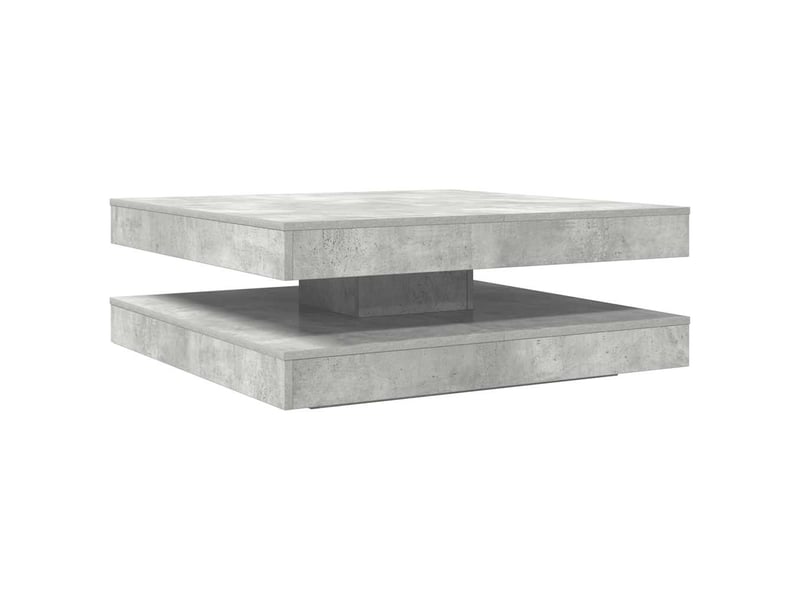  Table basse | table de salon rotative à 360 degrés gris béton 90x90x34,5 cm  - Conforama B