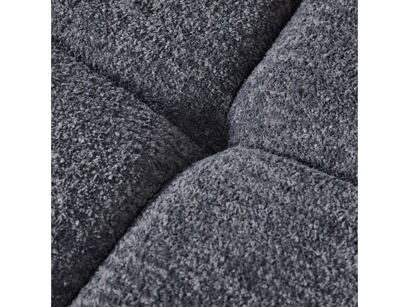 Canapé modulable 260x95,5 cm gris foncé tissu velours avec accoudoirs structure moderne salon contemporain - Conforama E