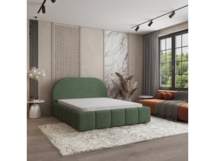 Lit coffre 180x200 cm <strong>MASSENO</strong> <strong></strong> coloris vert