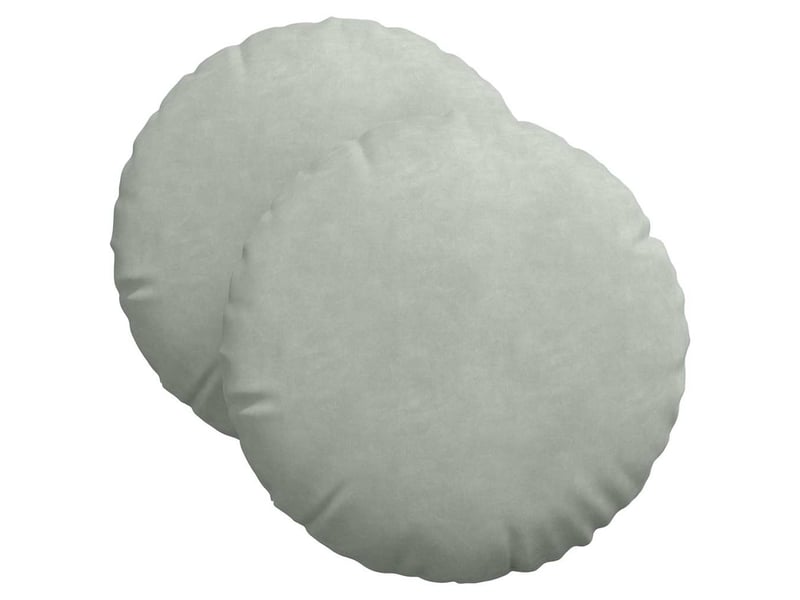  Lot de 2 coussins de siège, coussins décoratifs gris clair ø 40 x 13 cm velours cf59929  - Conforama A