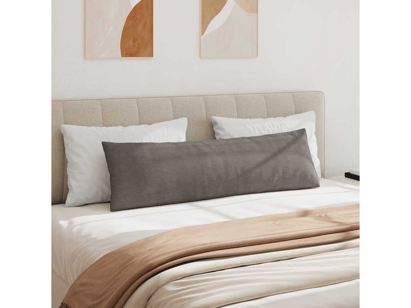  Lot de 2 coussins de canapé, coussins décoratifs gris clair 145 x 40 cm cf59061  - Conforama D