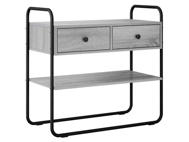 Vidaxl table console sonoma gris 80 x 40 x 75 cm bois d'ingénierie - Conforama D
