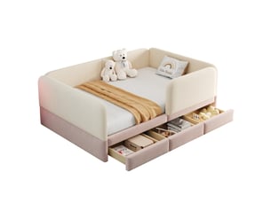 Lit avec rangement 140x200 cm <strong></strong>  <strong></strong> coloris bicolore