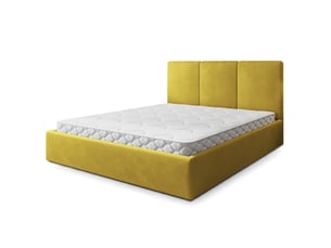Lit coffre 160x200 cm <strong>MASSENO</strong> <strong></strong> coloris jaune