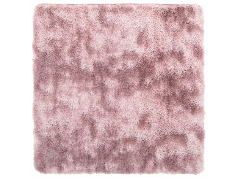  Tapis shaggy à poils longs navarra rose poudré 120x120 cm - comfortxl 4102865 - Conforama A