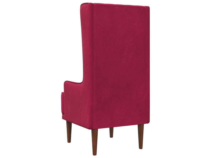  Vidaxl chaise à dossier haut avec boutons capitonnés bordeaux velours  - Conforama E