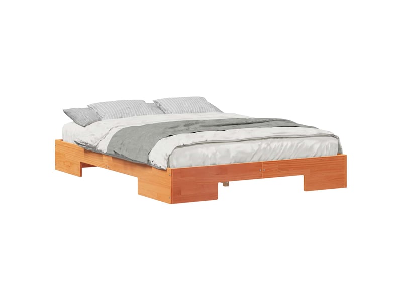  Lit double- lit adulte -  cadre de lit marron 150 x 200 cm  - Conforama A