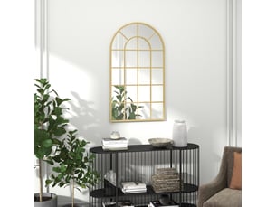 Miroir  de porte coloris doré <strong></strong>  <strong></strong> - 110 cm x 65 cm