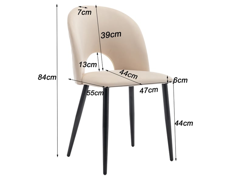  Ensemble 5 pièces, table plateau mdf effet marbre, pieds métal réglables dorés, meuble salon, 4 chaises velours, beige  - Conforama C